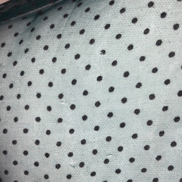 Haute Monde  Sheer Dotted Swiss Puffed Sleeve Button Down Blouse Size Small - Picture 9 of 11